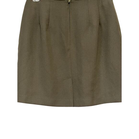 Star C.C.C. Mini Pencil Skirt Secure Zip Closure Lightweight Green W Juniors 7 - Picture 6 of 8